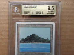 Tropical Island BGS 9.5 GEM MINT [Revised Edition] Mtg Magic Free Tracking! - Image 2