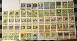 Pokemon TCG Jungle 1st Edition Lot Of 57 Common And Uncommons MP-LP - Image 1