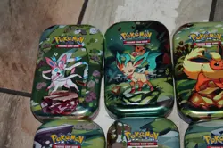 Pokemon Prismatic Evolutions Mini Tins Opened No Packs Full Set Of 8 Empty Tins - Image 2
