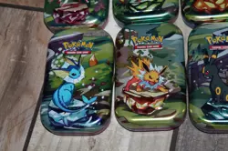 Pokemon Prismatic Evolutions Mini Tins Opened No Packs Full Set Of 8 Empty Tins - Image 4