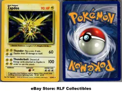 1999 Pokemon, Base Set, #16/102 Zapdos, Holo Rare (c) - Image 1