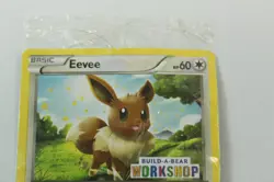 Vintage 2015 Pokemon Card Basic Eevee Build A Bear Workshop Logo #63/98 Sealed - Image 2