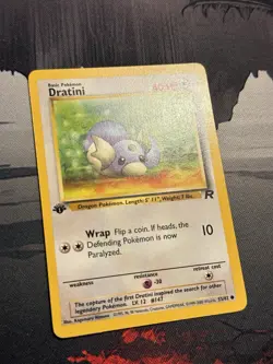 Pokemon TCG Team Rocket #53/82 Dratini 1st Edition LP - Image 3