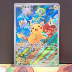 PIKACHU 027 BLACK STAR PROMO PALDEA EVOLVED SCARLET & VIOLET POKEMON TCG - Image 1
