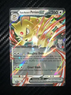 Team Rockets Persian EX 218 Black Star Promo Pokemon Tcg SVP - Image 1