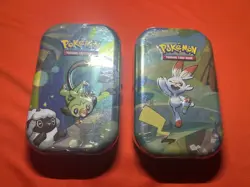 Pokemon Collectors Galar Pal Mini Tin 2020 Sobble & Rookidee Art NEW SEALED - Image 1