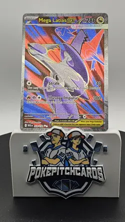 Mega Latias ex 163/132 Me01: Mega Evolution Holo Free Shipping Pokemon NM - Image 2