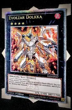 Evolzar Dolkka RA04-EN167 Quarter Century Rare 1st Edition Yugioh - Image 1