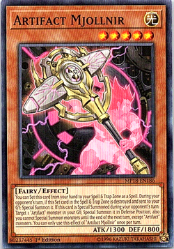 Artifact Mjollnir MP18-EN186 Yu-Gi-Oh! Light Play 1st Edition - Image 1