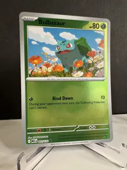 Bulbasaur 001/132 Reverse Holo Mega Evolution Pokemon Card NM - Image 3