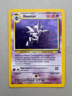 Haunter Holo Rare 6/62 Ink Smear Stain MISPRINT ERROR, Pokemon TCG Raw Card - Image 1