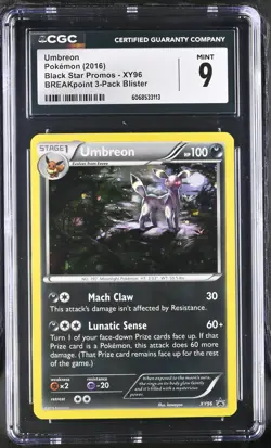 CGC 9 MINT Umbreon 2016 Black Star Promo XY96 Holo Pokemon Card - Image 1