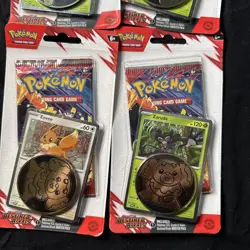 (4) Sealed Destined Rivals Packs With Promo Card & Coin Mint Pokemon - Image 3