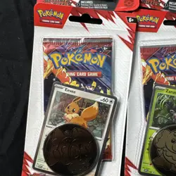 (4) Sealed Destined Rivals Packs With Promo Card & Coin Mint Pokemon - Image 4
