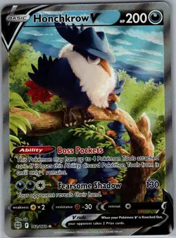 Honchkrow V (Alternate Art) 162/172 Brilliant Stars - Pokemon Card - NM - Image 1