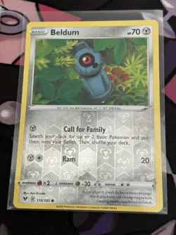 Beldum - 116/185 - Reverse Holo - Vivid Voltage - NM/M - Pokemon Card - Image 1