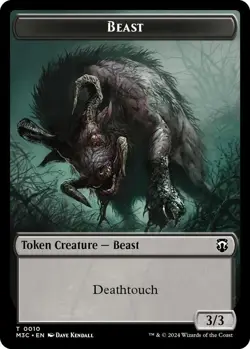 Beast 0010+Shapeshifter 0008 2-Sided Token 10+8 MTG Commander M3C NP - Image 1