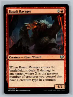Magic The Gathering Kaldheim Basalt Ravager #122/285 MTG TCG CCG - Image 1