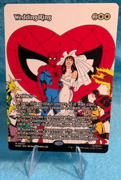 x1 Wedding Ring (Borderless) MTG Marvel Spider-Man - Regular - Artifact - #7 - Image 1
