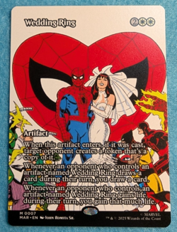 x1 Wedding Ring (Borderless) MTG Marvel Spider-Man - Regular - Artifact - #7 - Image 2