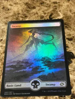 SWAMP #282 Magic MTG The Brothers' War Full Art Foil - Image 1