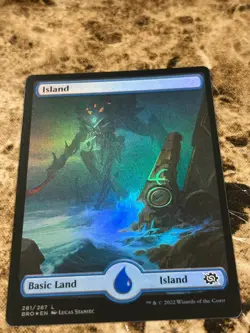 ISLAND #281 Magic MTG The Brothers' War Full Art Foil - Image 1