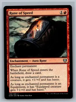 Magic The Gathering Kaldheim Rune of Speed #148/285 MTG TCG CCG - Image 1