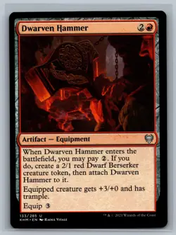 Magic The Gathering Kaldheim Dwarven Hammer #133/285 MTG TCG CCG - Image 1