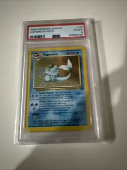 1999 Pokemon Vaporeon Jungle Set Holo Rare Card 12/64 PSA 4 - Image 1