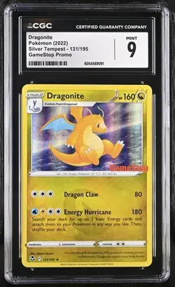 Pokemon English Dragonite Silver Tempest Gamestop Promo CGC 9 - Image 1