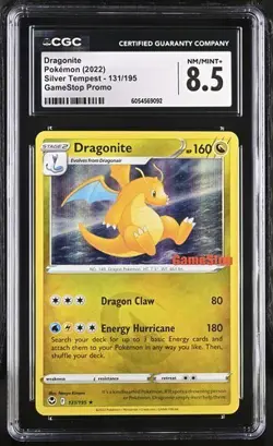 Pokemon English Dragonite Silver Tempest Gamestop Promo CGC 8.5 - Image 1