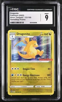 Pokemon English Dragonite Silver Tempest Gamestop Promo CGC 9 - Image 1