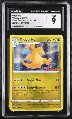 Pokemon English Dragonite Silver Tempest Gamestop Promo CGC 9 - Image 1