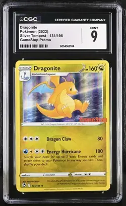 Pokemon English Dragonite Silver Tempest Gamestop Promo CGC 9 - Image 1