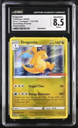 Pokemon English Dragonite Silver Tempest Gamestop Promo CGC 8.5 ERROR - Image 1