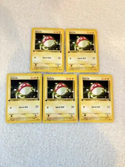 Voltorb 69/82 Team Rocket Regular Finish 1st Edition Lot Of 5 Pokemon Cards Vtg - Image 1