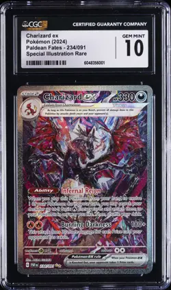 2024 POKEMON PAF EN-PALDEAN FATES #234 CHARIZARD EX CGC 10 GEM MINT - Image 1