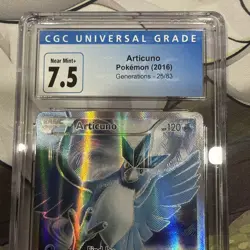 2016 POKEMON XY GENERATIONS #25 FULL ART/ARTICUNO CGC 7.5 - Image 4