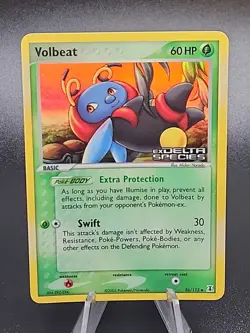 Volbeat Dragon Frontiers EX Series POKEMON Reverse Holo Foil Stamped 2006 #56 B - Image 1