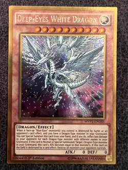 Yugioh Deep-Eyes White Dragon MVP1-ENG05 Gold Rare 1st Edition NM - Image 1