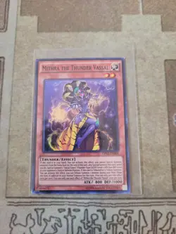 YUGIOH MITHRA THE THUNDER VASSAL OP02-EN006 SUPER UNLIMITED ED VLP/NM - Image 1