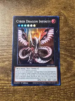 Cyber Dragon Infinity Super Rare RA04-EN068 Quarter Century Stampede 1st Yugioh - Image 1