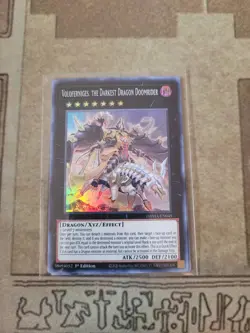 YUGIOH VOLOFERNIGES THE DARKEST DRAGON DOOMRIDER DAMA-EN045 SUPER 1ST ED NM - Image 1