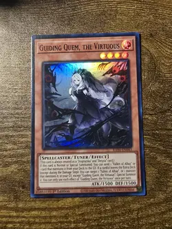 Guiding Quem, the Virtuous Super RA04-EN043 Quarter Century Stampede 1st Yugioh - Image 1