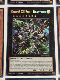 DoomZ XII End - Drastrius DOOD-EN045 Secret Rare Yugioh +8 BONUS Doom Cards! - Image 2