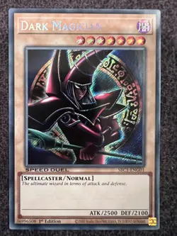 Yugioh Dark Magician SBC1-ENG01 Speed Duel Scret Rare 1st Edition NM - Image 1