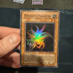 YuGiOh Parasite Paracide PSV-003 Super Rare 1st Edition Mint Misprint No Anubis - Image 1
