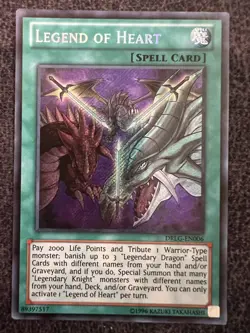 Yugioh Legend Of Heart DRLG-EN006 Secret Rare Unlimited Edition NM - Image 1