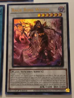 Black Rose Witch DOOD-EN040 + Black Rose Garden DOOD-EN055 Ultra Rare Yugioh Set - Image 3