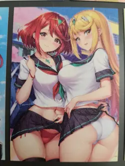 Xenoblade - Pyra / Mythra - ACG Anime Girl Doujin Waifu Fan Card - 5 Card Set - Image 5